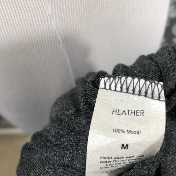 Heather By Bordeaux Heather Black Asymmetric Layer Tee Maxi Dress Size Med - Picture 4 of 7